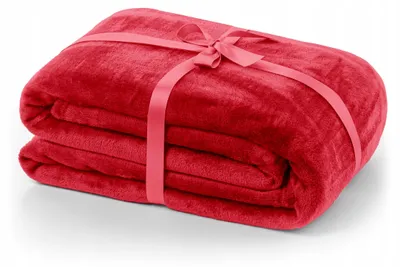Image de DecoKing Plaid Doux Lisse Rouge 220x240 cm
