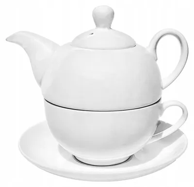 Produktbild von Teeset-Porzellantasse und Teekanne 400ml als Geschenk
