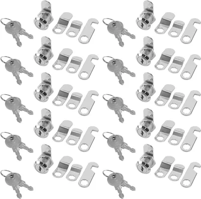Produktbild von Briefeinwurfschlösser Zinklegerung 16 mm, 10 Stück, 40 Schlüssel, für Briefkästen