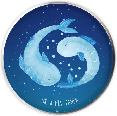 Produktbild von Mr. & Mrs. Panda waschbeckenstöpsel Sternzeichen Fische - Sternenhimmel Blau - Geschenk, Sternbild, Abflussstöpsel, Stöpsel, Waschbecken, Geburtstag Februar, Fisch, März