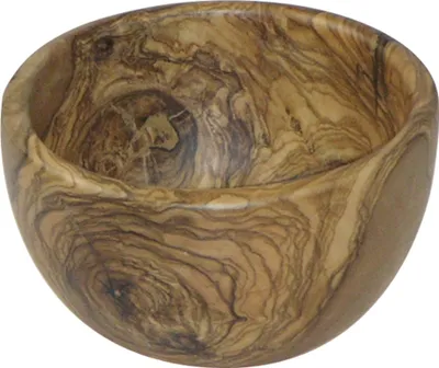 Produktbild von Hochwertige handgefertigte Obstschale aus Olivenholz, Unikat, Ø 18-19 cm
