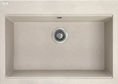 Produktbild von BADLAND Granitspüle Einzelbecken TAU 50x70 Beige | Siphon im SET!