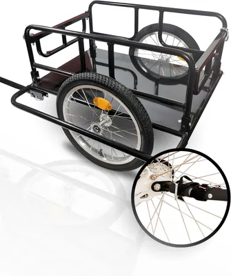 Produktbild von Fahrradanhänger Lastenanhänger - Transportwagen Red Loon BAC403 - Fahrrad Anhänger klappbar - Transportanhänger Cargoanhänger - 16' Luftbereifung - max. 40kg