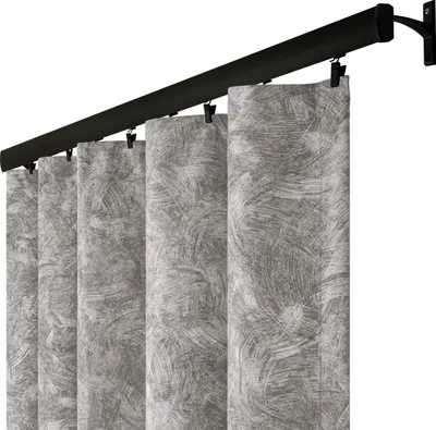 Produktbild von Blickdichte Gardine Kräuselband, Maße: 140x260 cm, Farbe: Graphit