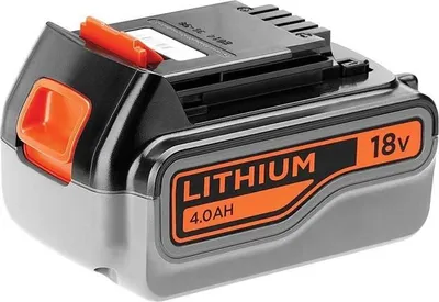 Image de Batterie 18V 4,0Ah, BLACK+DECKER BL4018-XJ, Lithium-Ion, Noir