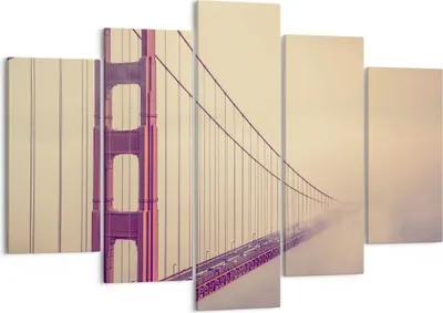Produktbild von Bild auf Leinwand - Leinwandbild - Brücke Autobahn Infrastruktur - 150x100cm - Wand Bild - Wanddeko - Leinwanddruck - Bilder - Kunstdruck - Leinwand bilder - Wandkunst - EA150x100-3071
