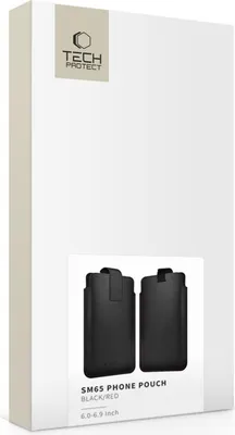 Immagine prodotto di Tech-Protect SM65 custodia universale per cellulare 6" - 6,9", nera con elementi rossi
