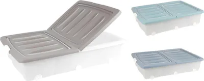 Produktbild von Rollenbox mit Klappdeckel Aufbewahrungsbox Unterbett-Rollbox Aufbewahrungskiste