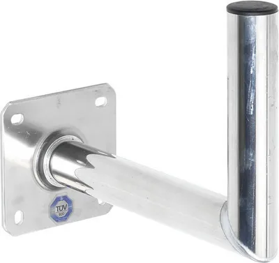 Produktbild von VIVanco™Hochwertige Satellitenschüssel Wandhalterung, Aluminium, 35 cm Wandabstand, Rohrdurchmesser 5 cm – Robust & Wetterfest