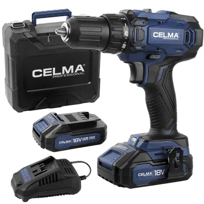 Zdjęcie produktu dla Wiertarko-wkrętarka CELMA Professional WAK-Li 18OBS 50 Nm 2x2Ah + Ładowarka