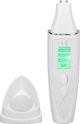 Obrázek produktu pro Tester pleti obličeje, chytrý displej, péče o pleť, přenosný digitální detektor pleti pro domácí kosmetický salon, bílý