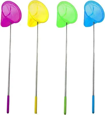 Produktbild von Lange Teleskop-Netze, 4er-Set, für Kinder, Insektenvanger, blau
