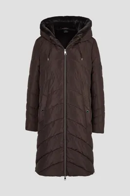 Produktbild von BARBARA LEBEK Mantel mit Webpelz 396 dark brown 46