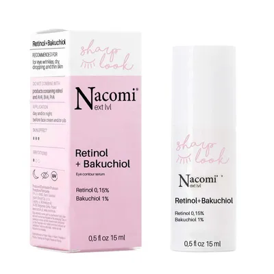 Productafbeelding van NACOMI Geavanceerd anti-rimpel oogserum met 0,15% retinol en 1% bakuchiol, 15 ml