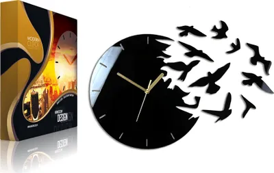 Produktbild von ModernClock, Paradise Birds Wanduhr MODERN ULTRA SILENT