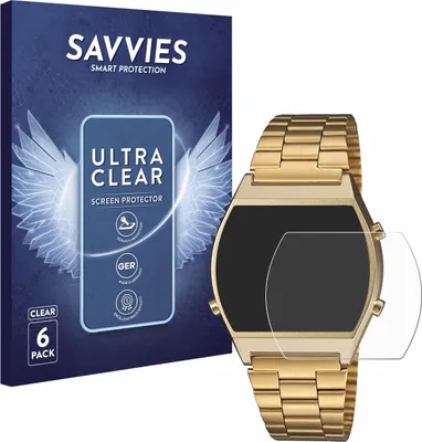 Produktbild von 6x Für Casio Retro B640WB Schutzfolie Savvies Displayschutz Display Schutz Folie Klar Transparent