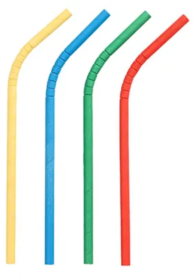 Produktbild von PAPSTAR Shake-Halme Papier, Ø 8 mm, 25 cm, farbig sortiert, flexibel | Folie (100 Stück)