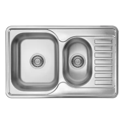 Produktbild von Edelstahl 1,5 Becken Küchenspüle Einbauspüle Küchen Spüle Spülbecken 50x78cm