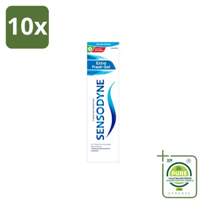 Produktbild von 10 x Sensodyne Extra Fresh Gel Tandpasta - 75 ml - Großpackung - 10 Stücke