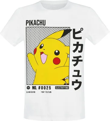 Produktbild von Pokémon T-Shirt Herren Pikachu weiß M