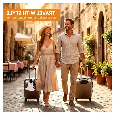 Produktbild von KofferanhäNger, GepäCkanhäNger, 3 Stück Kofferanhänger Katze - Lustige Gepäckanhänger für Koffer & Taschen - Adressanhänger mit Namensschild für Flugreise & Kreuzfahrten