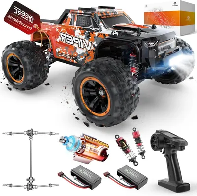 Obrázek produktu pro RC auto – závodní auto ovládané dálkovým ovládáním – pohon 4x4 s bezkartáčovým motorem – rychlost až 52 km/h – 2 baterie