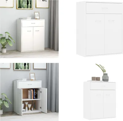 Obrázok produktu pre vidaXL Príborník biely 60x30x75 cm Materiál na báze dreva - Príborník - Príborníky - Bočné skrinky
