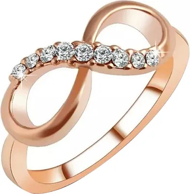 Produktbild von r 8-Unendlichkeits-Zirkon-Intarsienring für Hochzeit, Abend, Party, Damen-Fingerschmuck