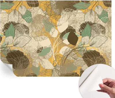 Produktbild von Selbstklebende Wandtapete - Dekorative Tapete für Wohnzimmer - Klebefolie für Wandbilder - Tapetenfolie für Wanddekoration - 152x104 cm - Pflanzenschönheit