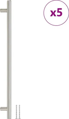 Immagine prodotto di vidaXL Maniglie per mobili 5 pezzi argento 320 mm acciaio inox