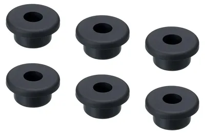 T-förmige Gummidichtung, 1,1 Zoll, schwarz, 6 Stück