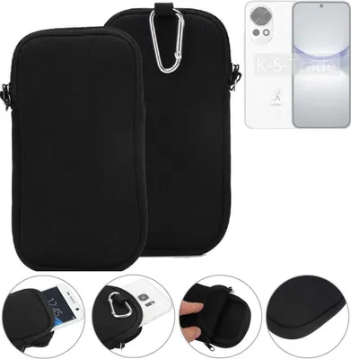 Produktbild von K-S-Trade Neopren-Hülle Handyhülle kompatibel mit Huawei nova 12 Schutzhülle Neoprenhülle Sleeve Schutz-Hülle Gürtel Tasche Case Holster