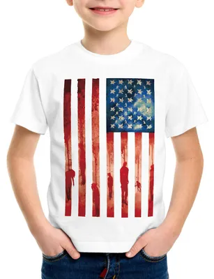 Produktbild von style3 Blood and Tears Stars Stripes Kinder T-Shirt usa flagge banner vereinigte staaten von amerika