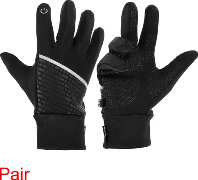 Produktbild von Fahrradhandschuhe Winterhandschuhe Warme Winddichte Fahrradhandschuhe Für Kaltes Wetter Mit Griffverbesserung Schwarz M 1 Paar