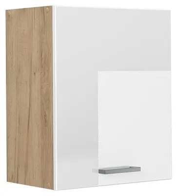 Produktbild von Hängeschrank Vicco R-Line Weiß Hochglanz/Goldkraft Eiche 50 cm, Model 70054