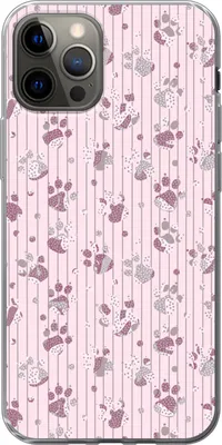 Produktbild von MuchoWow® Handyhülle Schutzhülle Hülle für Telefoonhoesje iPhone 13 Pro Hund - Rosa - Muster - Lila - Mädchen - Kinder - Kinder Silikon Softcase Handy Hülle - Handy-Tasche