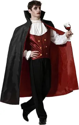 Produktbild von Atosa Vampirkostüm Mit Langem Umhang Rot XS-S Rot XS-S