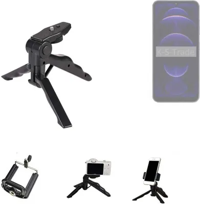 Produktbild von K-S-Trade Stativ Tisch-Ständer Dreibein Handy-Stativ Ständer kompatibel mit Hotwav Note 13 Mini-Stativ Smartphone Tripod Handy-Stativ aus Plastik