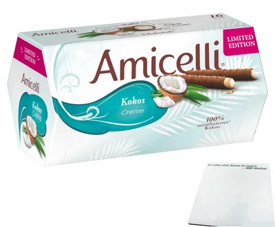 Produktbild von Amicelli Kokoscreme (200g Packung) + usy Block