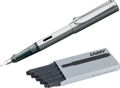 Produktbild von Lamy - Füller 26 F Al-star Graphit (1220432) + 5 Tintenpatrone schwarz