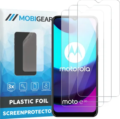 Produktbild von Mobigear  Motorola Moto E20 Displayschutz Schutzfolie - Hüllenfreundlich (3er Pack)