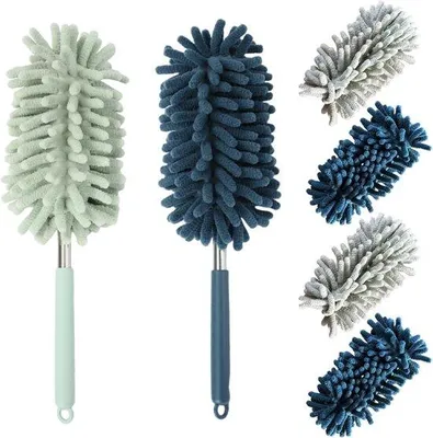 Produktbild von Famanu Staubmagnet Set 6-teilig - Waschbar mit teleskopischer Stange (30-77 cm)
