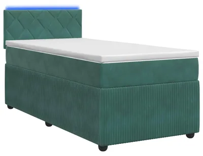 Obrázek produktu pro Skříňová postel s matrací tmavě zelená 80 x 200 cm sametová