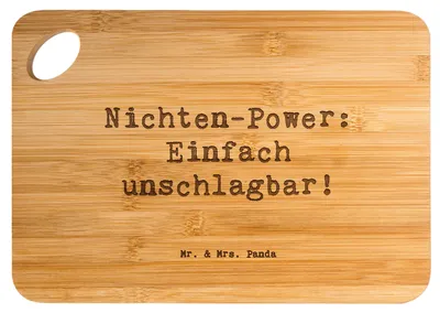 Produktbild von Mr. & Mrs. Panda Schneidebrett Spruch Nichte Power - Transparent - Geschenk, Hackbrett, Liebe, Unschlagbar, Familie, Holzbrett, Frühstücksbrett, einzigartige Designs