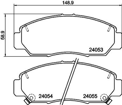 Produktbild von HELLA Bremsbeläge Satz Vorne Bremsklötze für HONDA Accord VII Limousine (CL, CN) 8DB 355 010-981