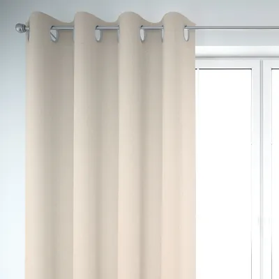 Produktbild von SCHÖNER LEBEN. Vorhang Leinenlook uni creme 245cm oder Länge wählbar aus Standardgrößen Aufhängung Ösen