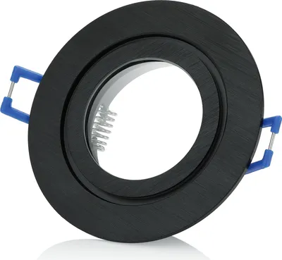 Produktbild von Einbaustrahler Bad GU10 Aluminium Klickverschluss rund schwarz gebürstet