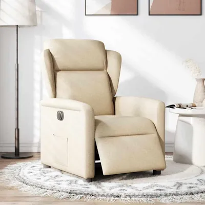 Produktbild von vidaXL Relaxsessel Elektrisch Creme Stoff