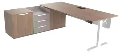 Zdjęcie produktu dla Biurko narożne kredens gabinet nowoczesne meble biurowe z drewna