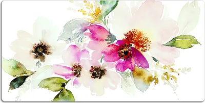 Produktbild von Schreibtischmatte Tischunterlage 90x45 cm Mauspad - Blumenstrauß